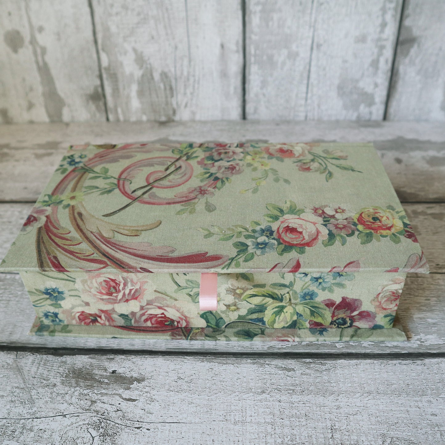 Aubusson Fabric Covered Cartonnage Keepsake Box