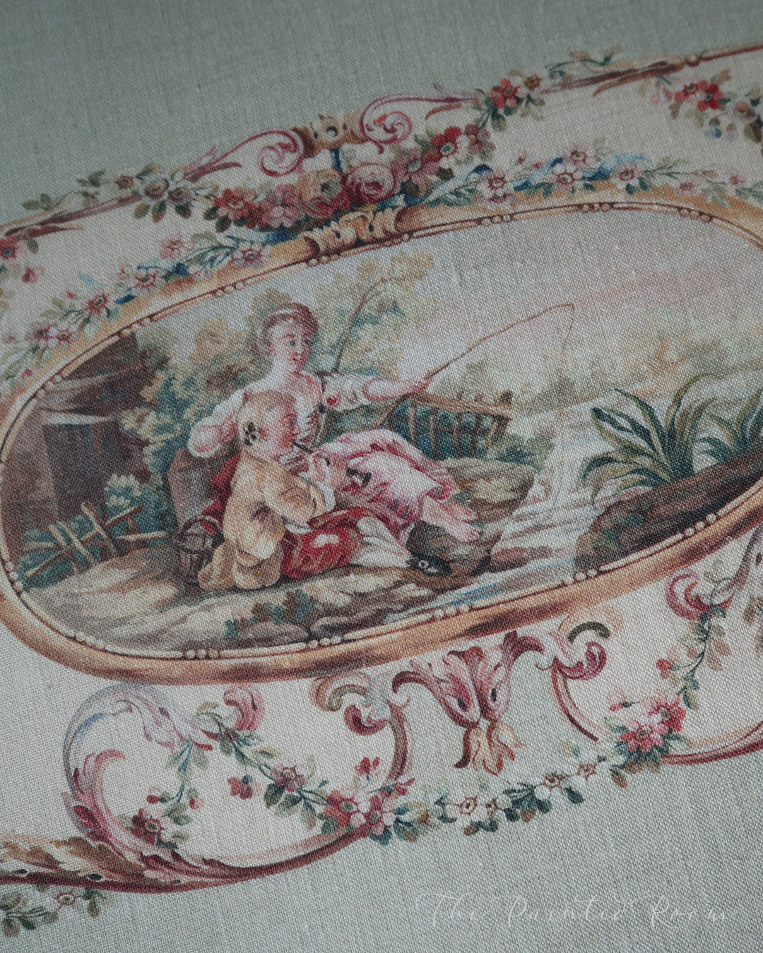 Scottish Linen Aubusson Printed Panel