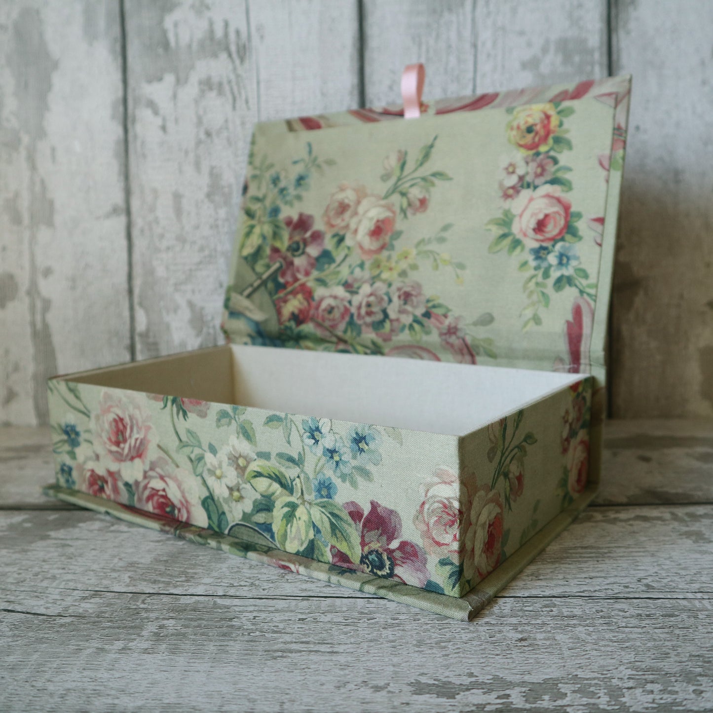 Aubusson Fabric Covered Cartonnage Keepsake Box