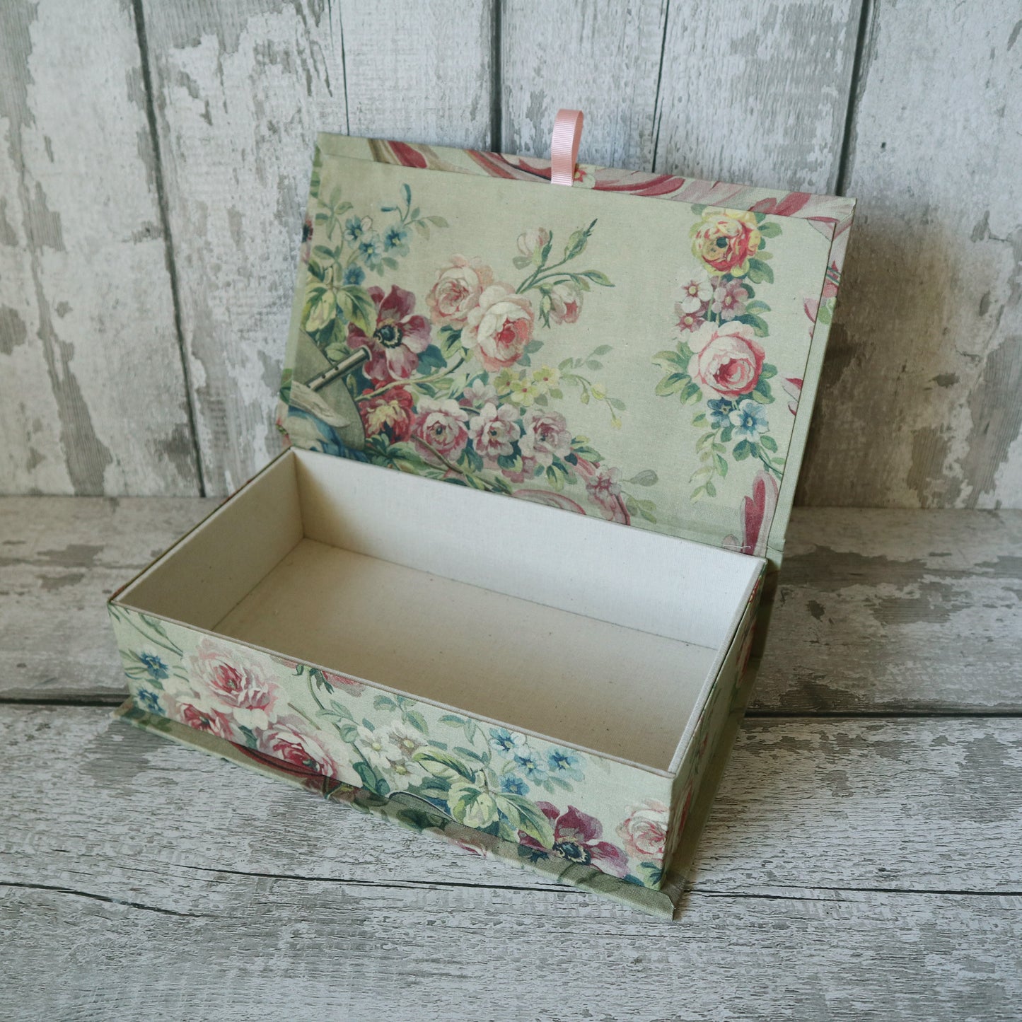 Aubusson Fabric Covered Cartonnage Keepsake Box