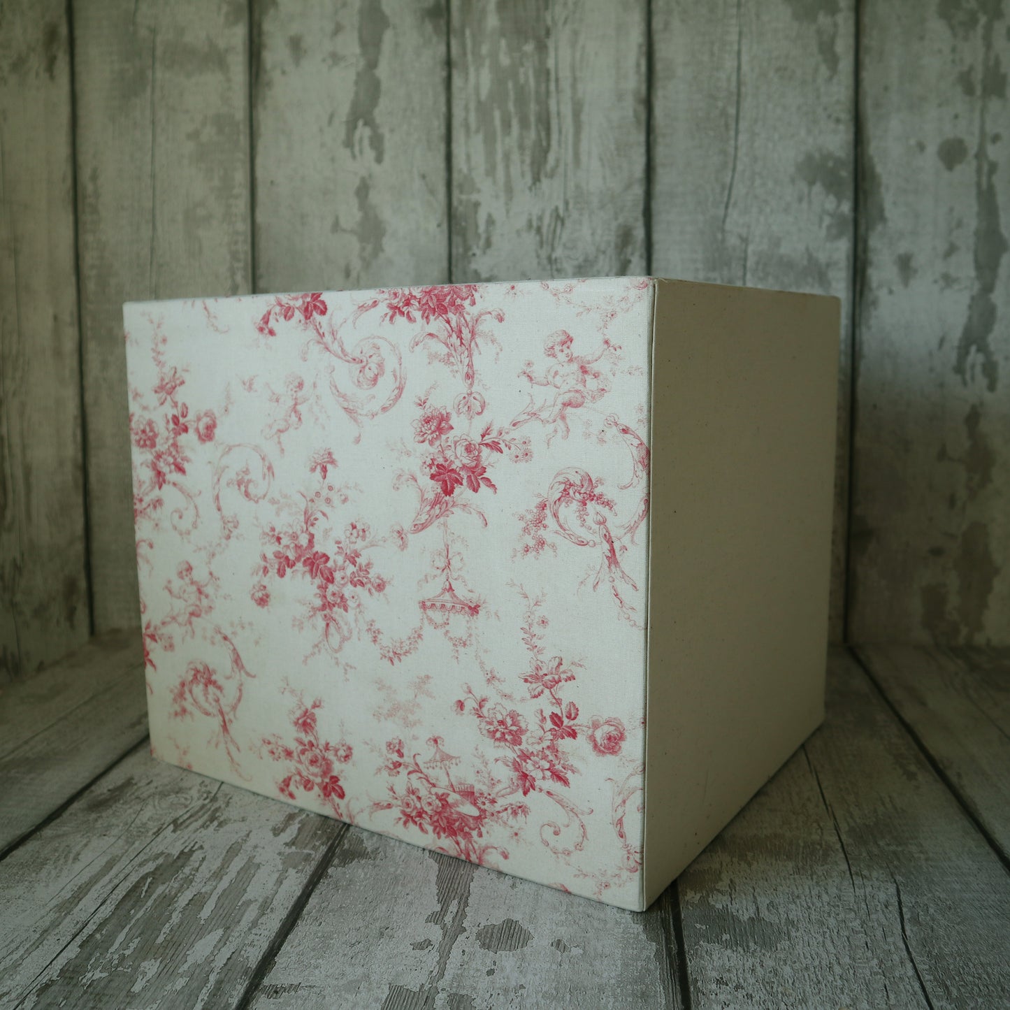 Vintage Library Cabinet - Fabric Covered Chest of 3 Large Drawers