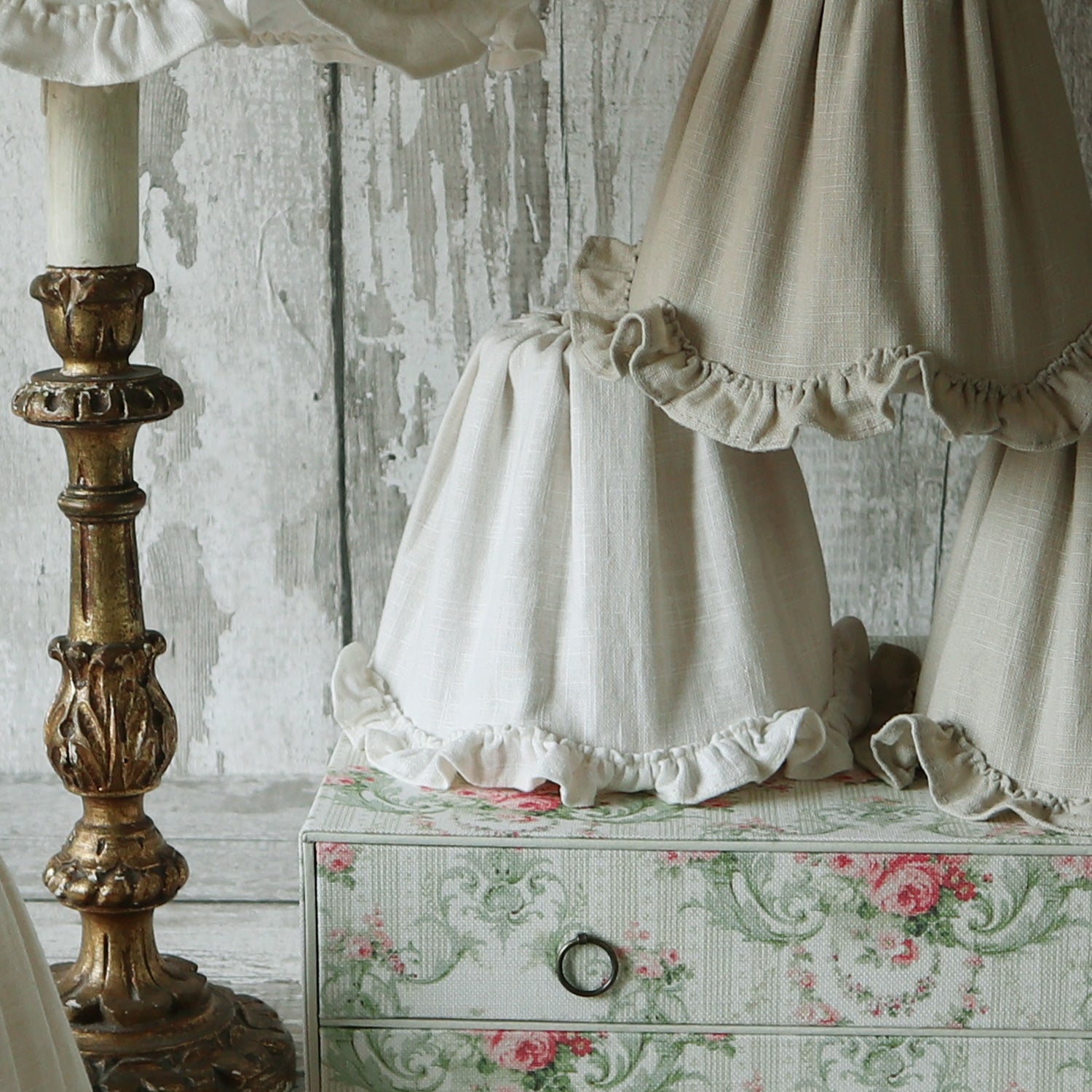 Shabby chic clearance table lamp shades